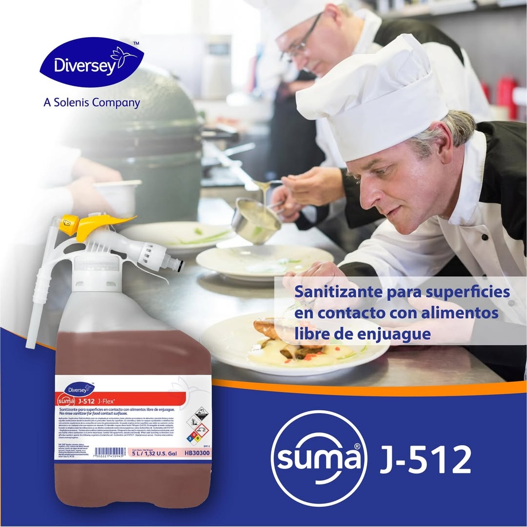 Desinfectante Suma J-512 Final Step 5L Jflex DIVERSEY