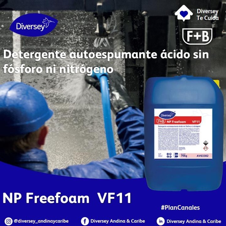 Detergente Espuma Ácido NP Freefoam 20L 23.4Kg DIVERSEY