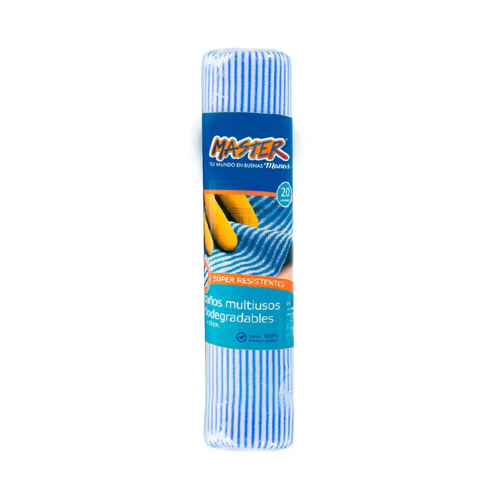 Paños Limpiatodo Azul Rollo x20 piezas Master