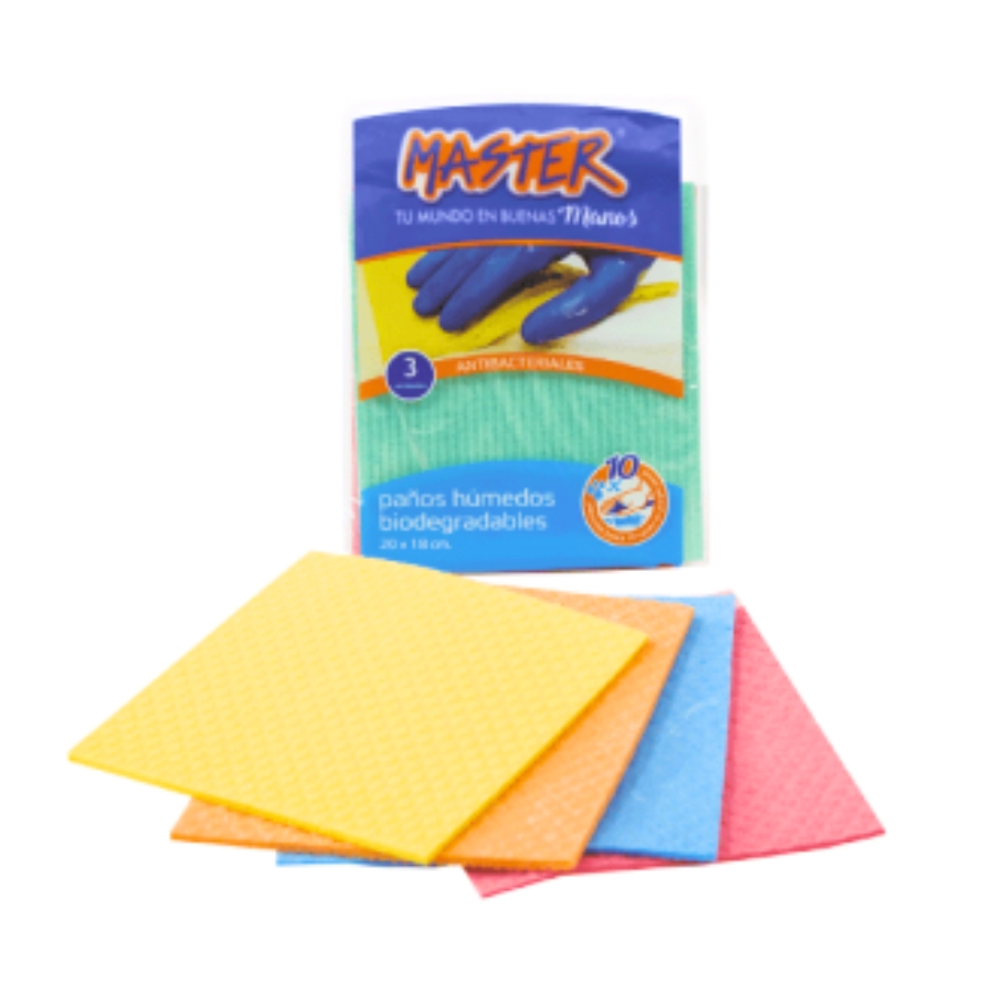 Paños de esponja Paq x3 piezas Triplepaño Master