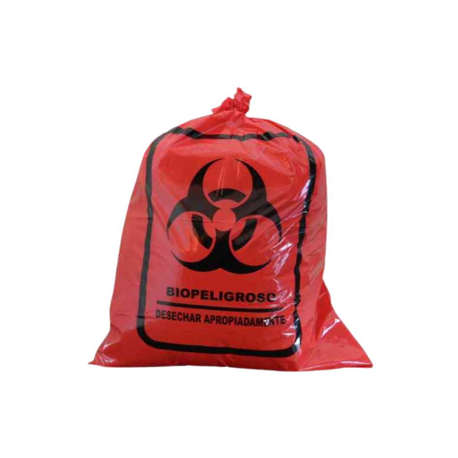 Funda de Basura Roja 30 x 36 pulg Paq x10 fundas Biopeligro 1.6 µm
