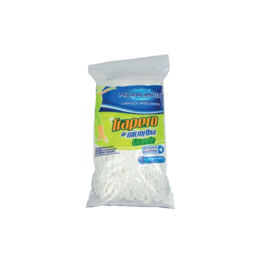 Trapeador Mopa Blanca 300 gr x1 Repuesto de Sujetador Microlimpia 059