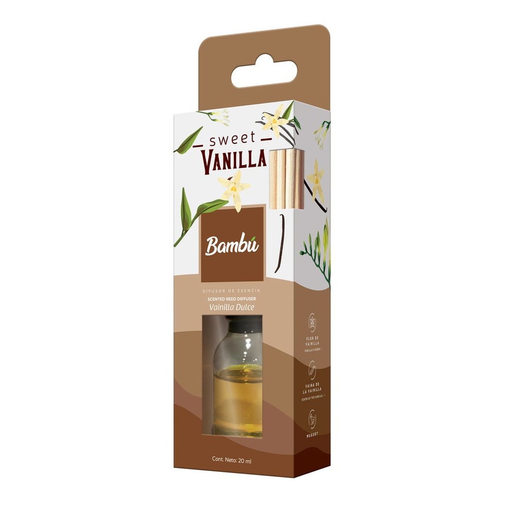 Ambiental en Aceites Vainilla 20 ml Tips Bambú