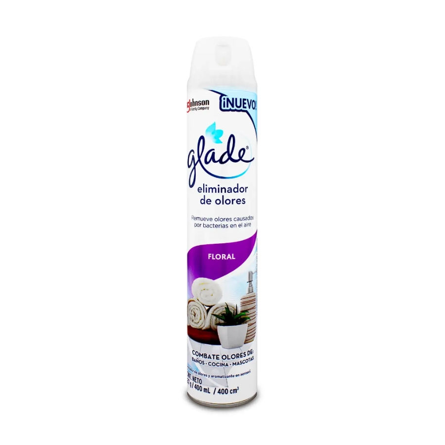 Ambiental en Spray EliminaOlores Floral 400ml Glade