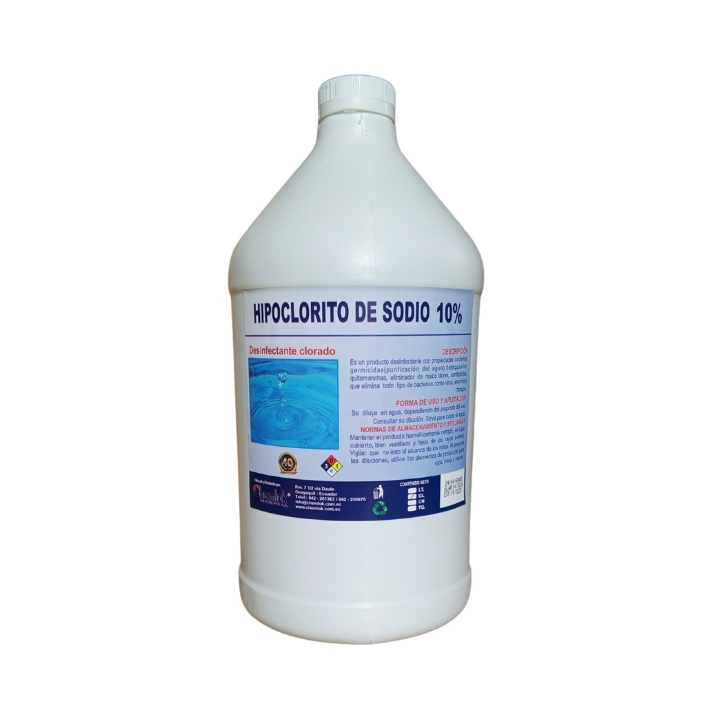 Cloro Liquido 10% Galon Chem