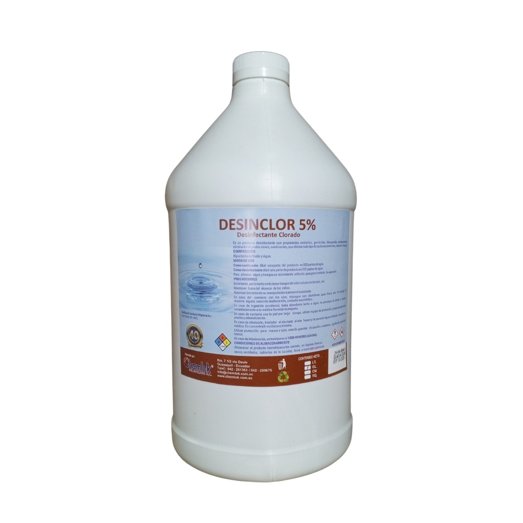 Cloro Liquido 5% Galon Chem