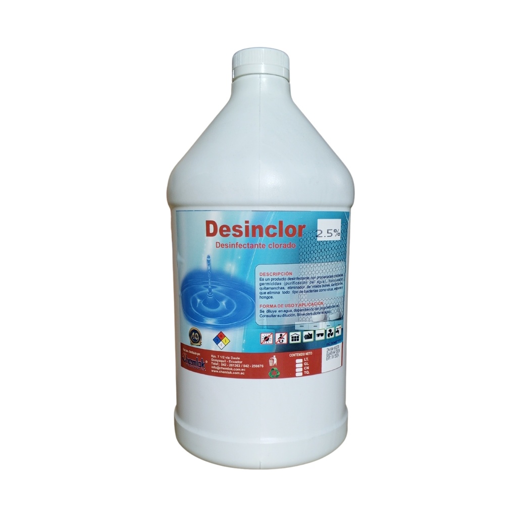 Cloro Liquido 2.5% Galon Chem
