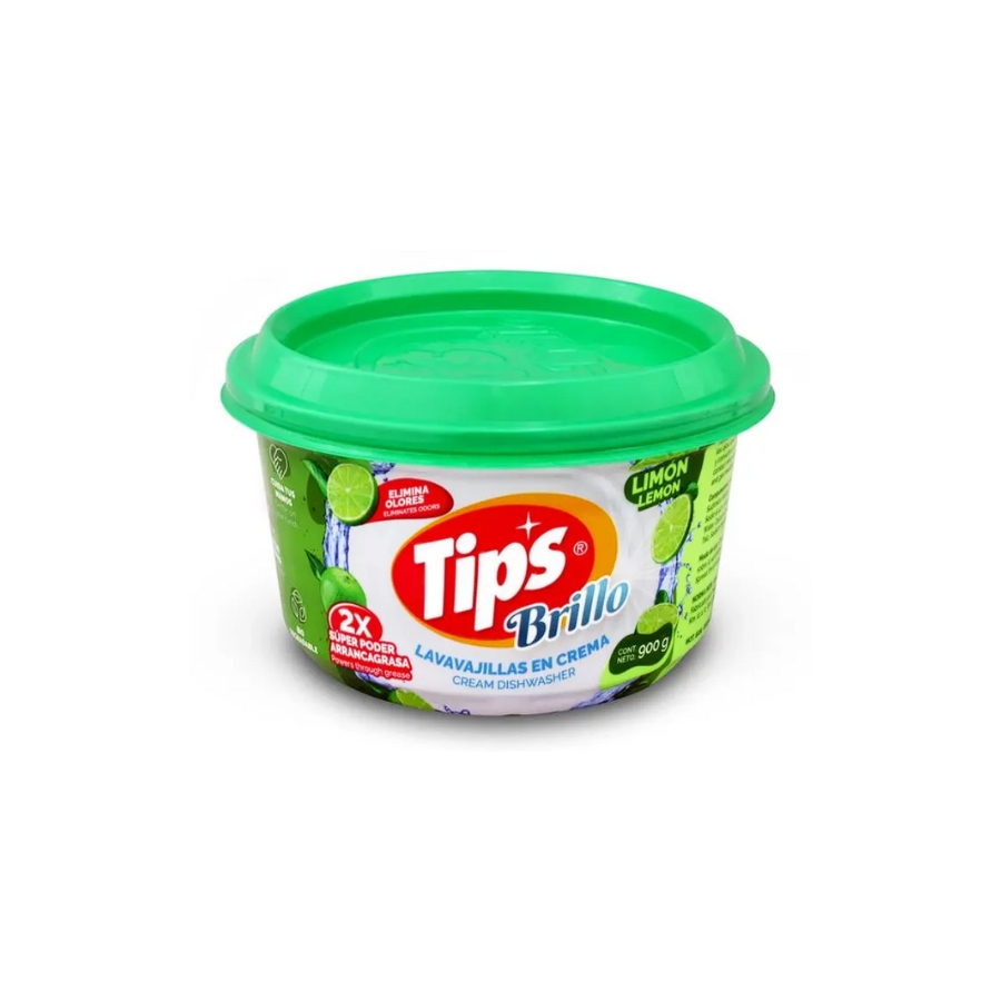 Lava Vajillas en Crema Limon 900 gr Tips Brillo