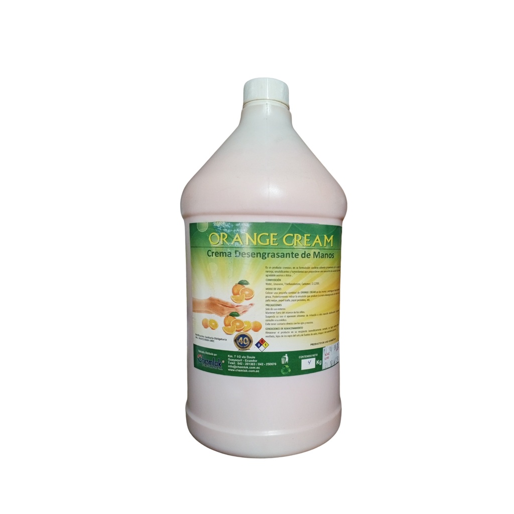 Desengrasante de Manos Liquido Crema Orange Galon Chem
