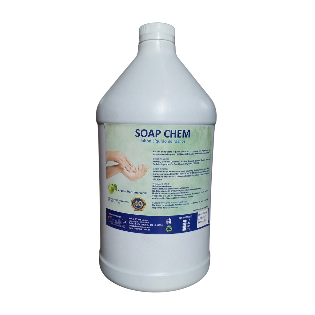 Jabon de Manos Liquido Manzana Verde Galon Chem