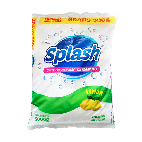 Detergente en Polvo Limon 5 kg Splash