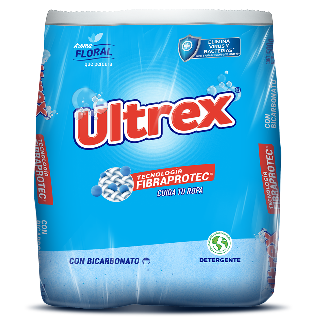 Detergente en Polvo para Ropa Azul Floral 250 gr Ultrex