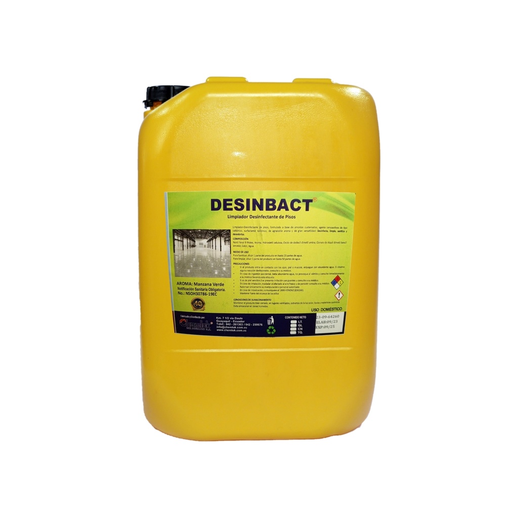 Desinfectante de Pisos Liquido Manzana Verde Caneca Chem