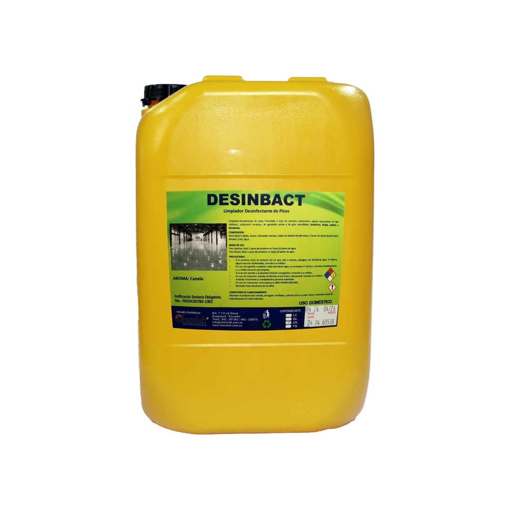 Desinfectante de Pisos Liquido Canela Caneca Chem