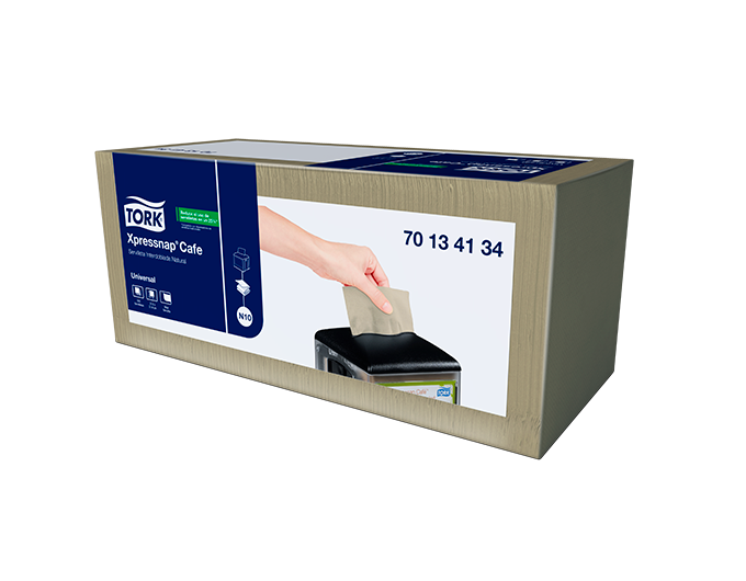 Servilleta Natural Hoja Sencilla Xpressnap Café Paq x 500 servilletas Tork 