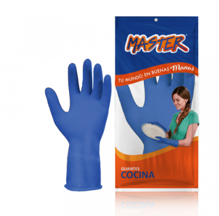 Guantes Domésticos Azul Calibre 20 Talla 8.5 x1 Par Master