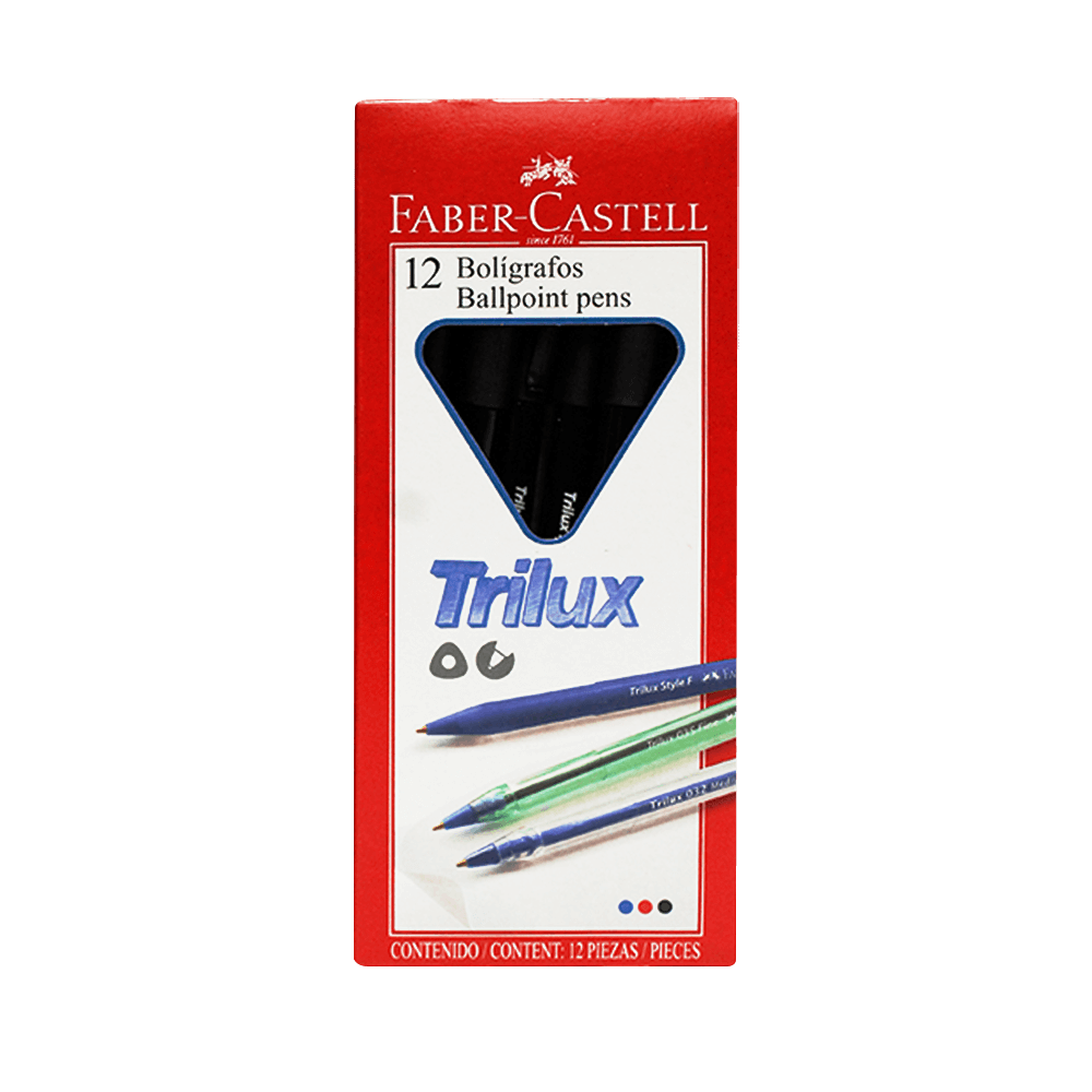 Bolígrafo Trilux 035 Azul Caja x 12 unidades Faber