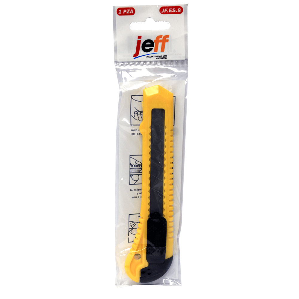 Estilete Metálico Grande 18 mm Unidad Jeff