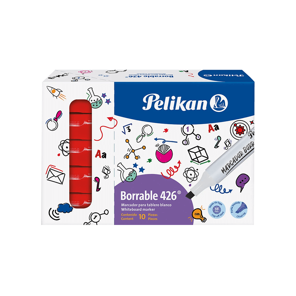 Marcador P/Pizarra #426 Rojo x Unidad Pelikan