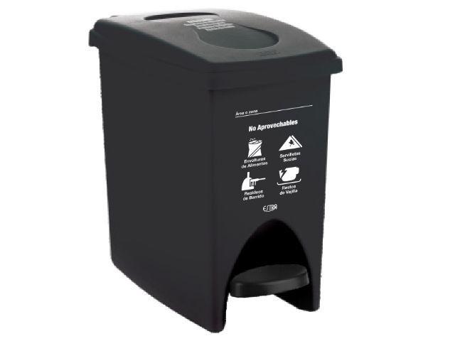 Tacho Pedal 10 Lts Negro Estra