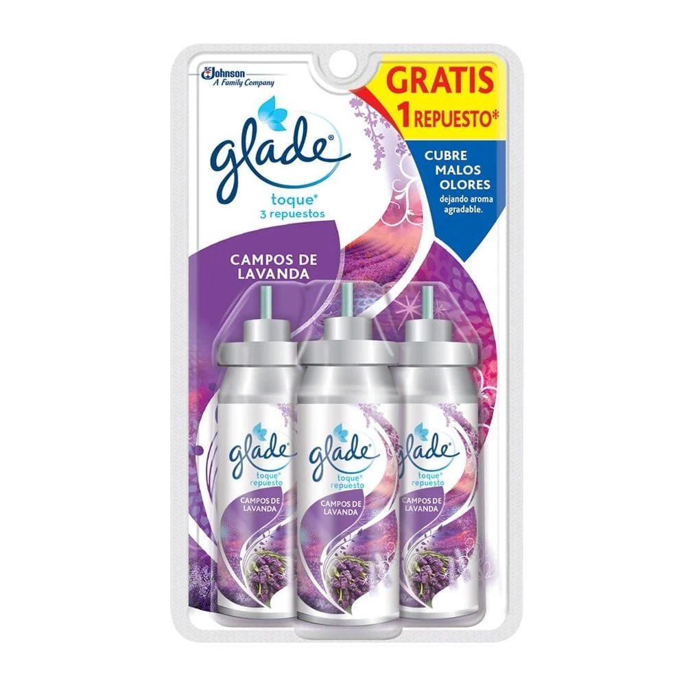 Ambiental en Spray Toque Lavanda Repuesto x3 Glade