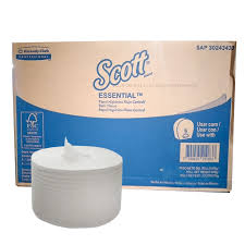 Papel Higienico Blanco Hoja Doble Flujo Central Rollos de 320 m Scott