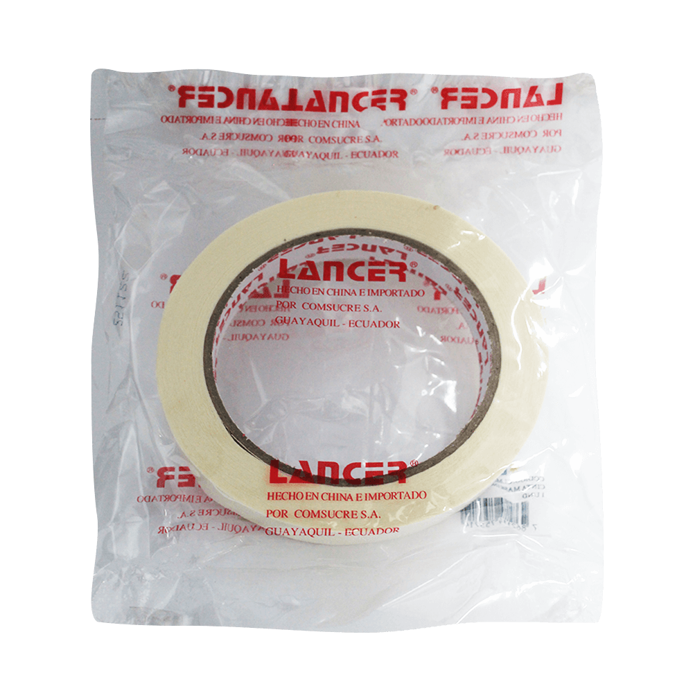 Cinta Adhesiva de Papel Masking 18MM X 40Yardas Lancer