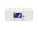 Toalla de Manos Flujo Central Blanca Hoja Doble Precortada Rollo de 120 m Tork (Bulto x 6 Rollos)