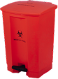 Contenedor de residuos biopeligrosos con pedal 50L TRUST