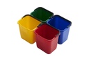 Contenedores de limpieza set x 4 colores para GRANDMAID Carro de limpieza TRUST