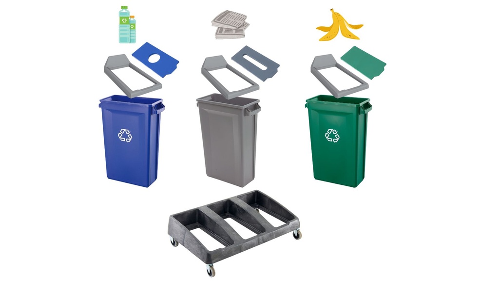 SVELTE Estación Ecológica de 3 colores azul/verde/gris TRUST 