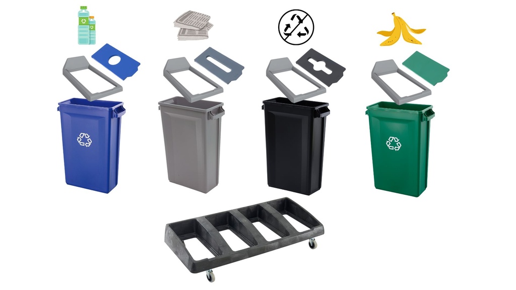 SVELTE Estación Ecológica de 4 colores azul/verde/gris/negro TRUST