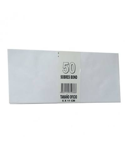 Sobres Bond Tamaño Oficio 75 Gramos Paquete 50 Uds Lancer