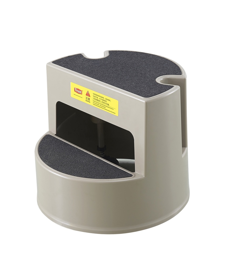 Taburete dos peldaños móvil con ruedas de compresión TRUST 