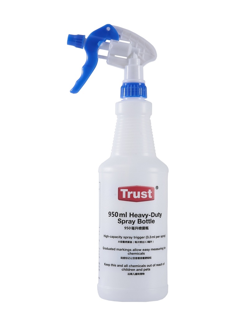 Botella con pistola atomizadora de 1000ml por colores TRUST 