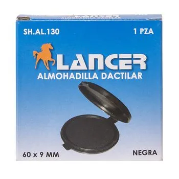 Almohadilla Dactilar Tinta Negra 60x9 mm Lancer