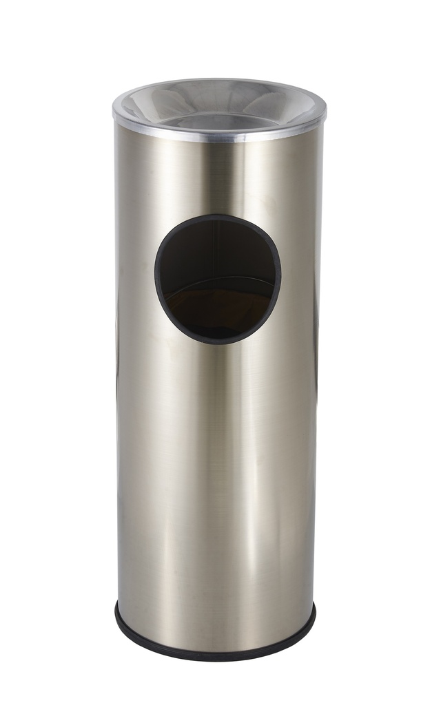 Papelera con cenicero acero inox 13L TRUST 
