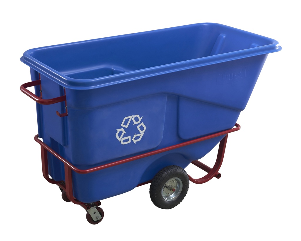 Carro volcador azul reciclaje 800L 390Kg TRUST 