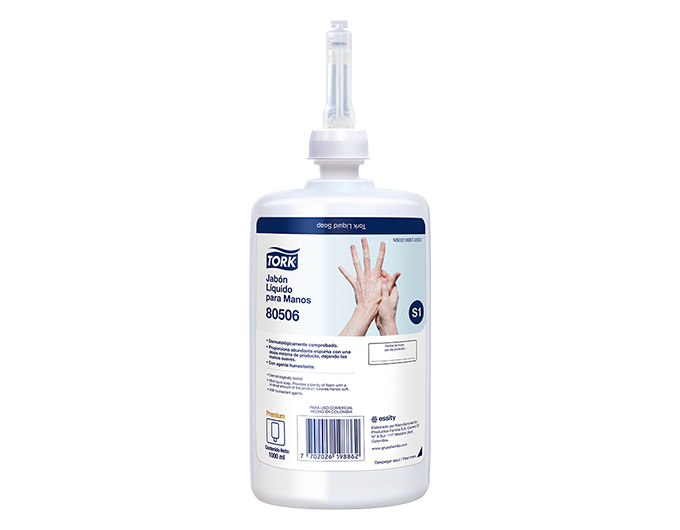 Jabon de Manos Crema Suave Repuesto 1000 ml Tork