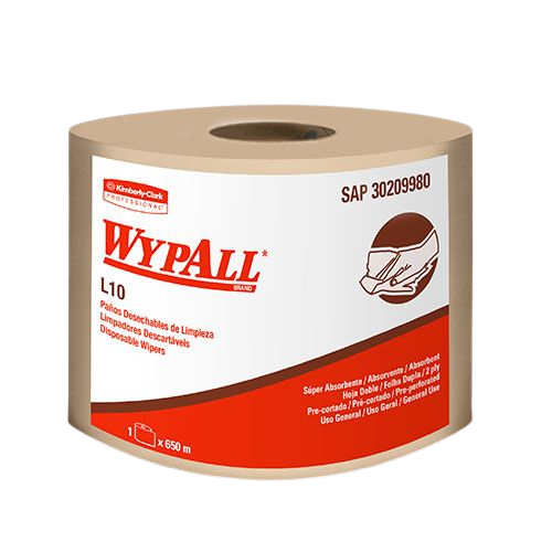 Limpion Industrial Natural L10 Hoja Sencilla Rollo 650 m Wypall