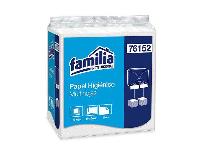 Papel Higienico Blanco Hoja Doble Multihojas Paq x 180 hojas dobladas Tork