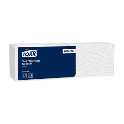 Servilleta Blanca Hoja Sencilla Cafeteria Paq x 200 servilletas Tork