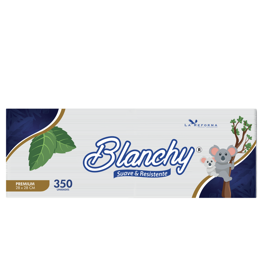 Servilleta Blanca Paq de 350 servilletas 28x28 cm Blanchy