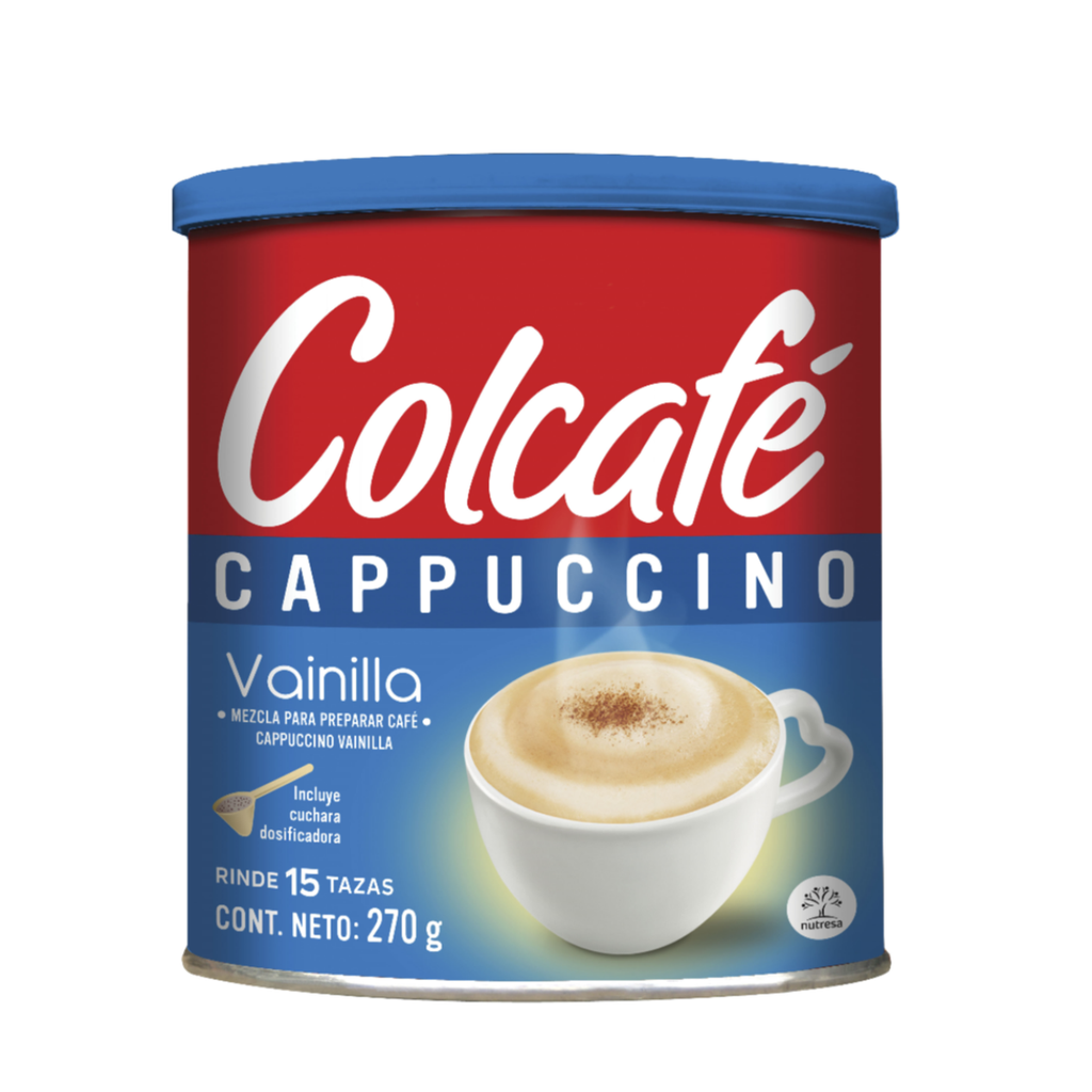 Café Instántaneo Capuccino Vainilla en Polvo Lata 270 gr Colcafe