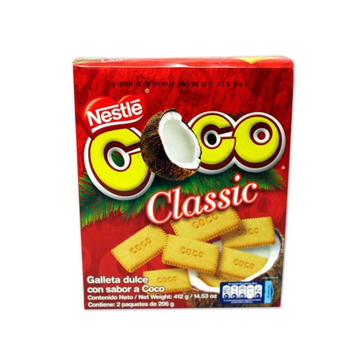 Galletas Dulce Coco 412 gr Paq x 2