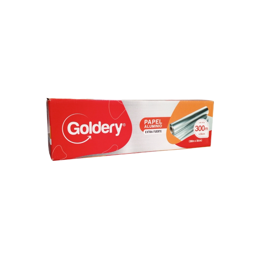 Papel Aluminio 300 mts Goldery