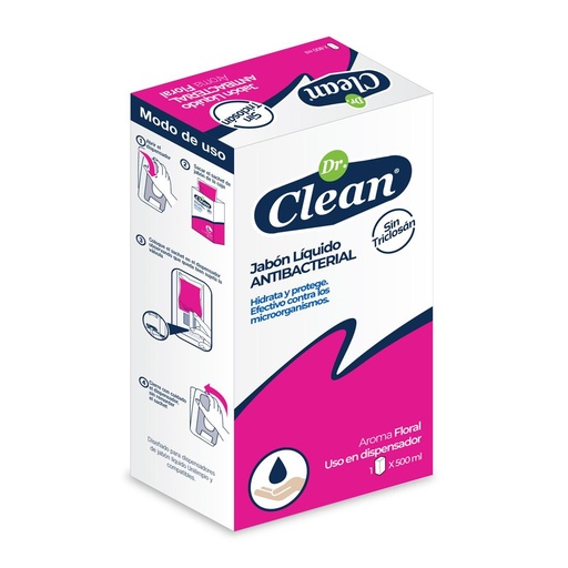 [ITM000000088] Jabon de Manos Antibacterial Floral Repuesto Sachet 500 ml Dr Clean