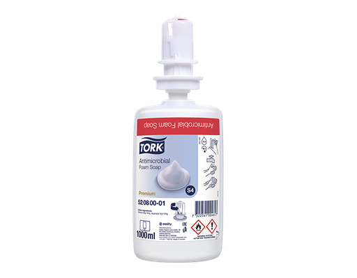 [80541] Jabon de Manos Espuma Antibacterial Repuesto 1000 ml Tork