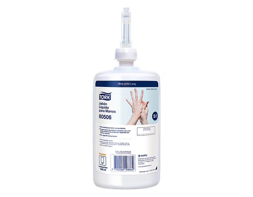 [80506] Jabon de Manos Crema Suave Sin Fragancia Repuesto 1000 ml Tork