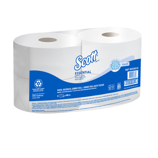 [30226519] Papel Higienico Blanco Hoja Sencilla AirFlex Rollos de 400 m Scott